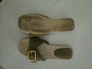 Sandalias esparto Mango hebilla dorada