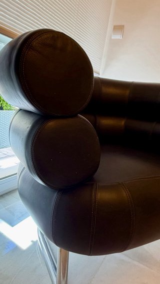 Sillón Edra Negro Piel Impecable