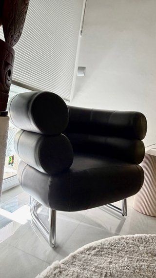 Sillón Edra Negro Piel Impecable