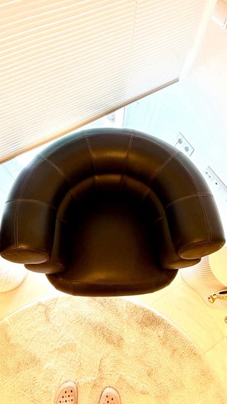 Sillón Edra Negro Piel Impecable