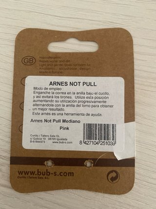 Arnés Perro Mediano Antitirones BUB'S rosa (Nuevo)