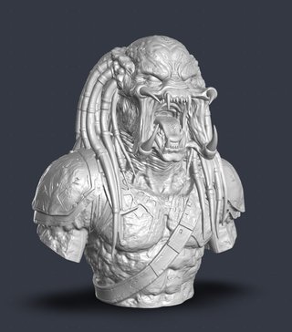Busto Predator Resina 10cm