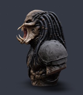 Busto Predator Resina 10cm