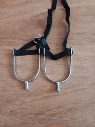 Espuelas de metal con correas
