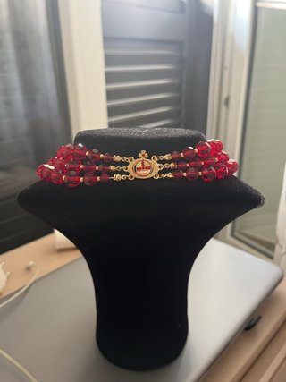 Collana Vivienne Westwood Orb Rossa Oro