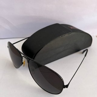 Gafas de sol aviador negras con funda