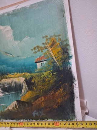 Olio su tela paesaggio