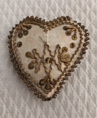 Lote relicarios antiguos bordados