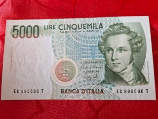 6 Banconote 5000 Lire Banca d'Italia