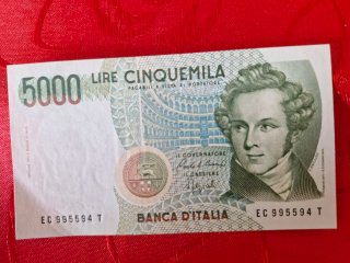 6 Banconote 5000 Lire Banca d'Italia