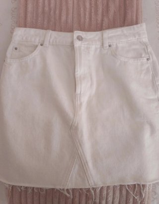 Falda vaquera blanca