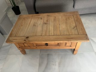 Mesa centro madera rústica para restaurar