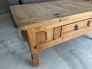 Mesa centro madera rústica para restaurar