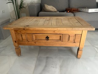 Mesa centro madera rústica para restaurar