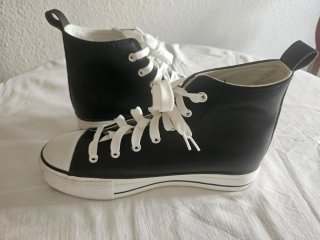 Zapatillas abotinadas mujer negras
