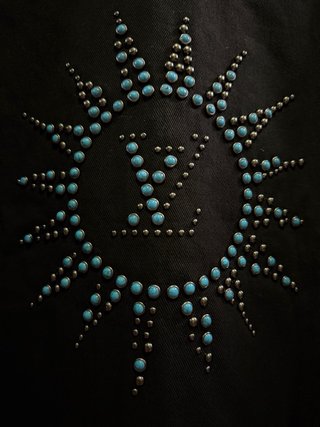 Louis Vuitton Denim Jacket Black Studded Monogram