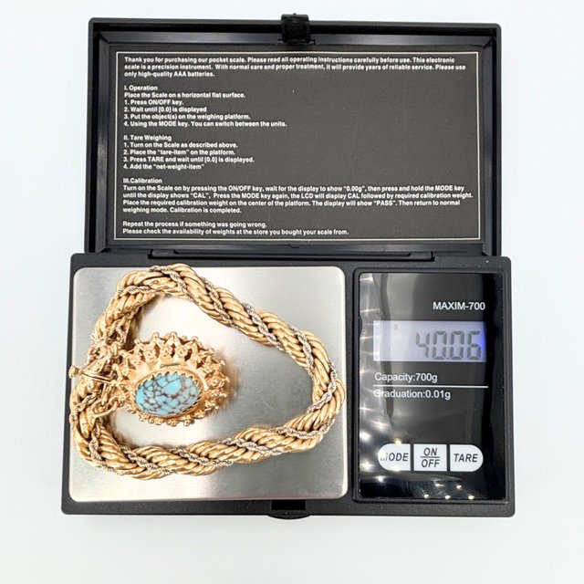 Pulsera Salomónica Oro 18K, 40.06gr, 20cm
