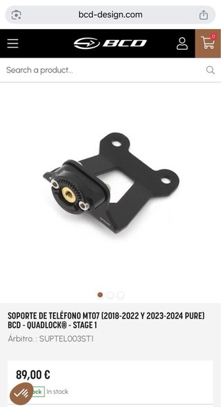 Soporte Quad Lock Yamaha MT07 2021