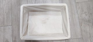 Cesta Mimbre y Tela Beige