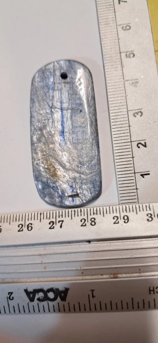 Ciondolo Piastra Cianite con Foro