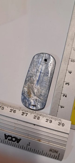 Ciondolo Piastra Cianite con Foro