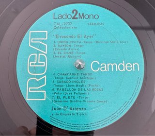 Vinilo Juan D'Arienzo Evocando el Ayer