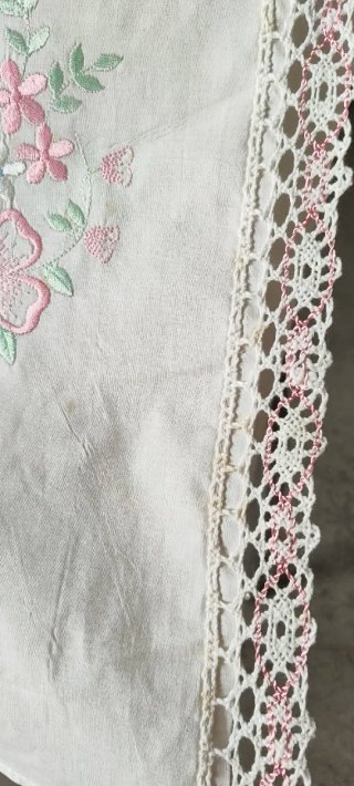 Lenzuolo matrimoniale cotone ricamato nuovo
