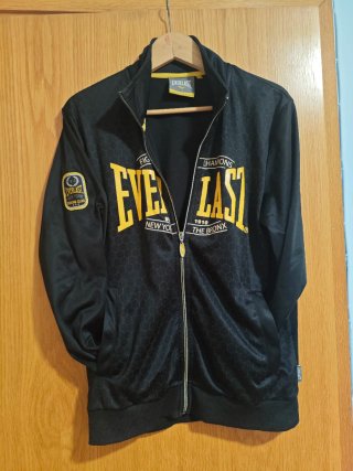 Chaqueta Everlast Cremallera Negra y Dorada