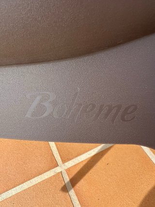 Juego de 4 Sillas de Exterior Marrones