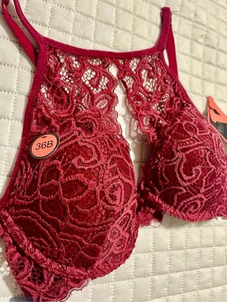 Sujetador Bralette Rojo Encaje Nuevo.