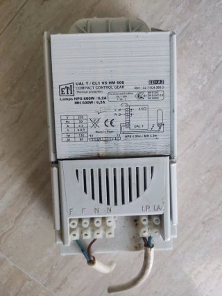 Balastro ETI UAL T/CL1 VS HM 600W