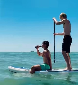 Tabla Paddle Surf Hinchable Azul y Blanca