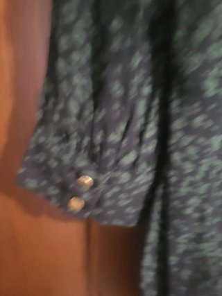 Vestido ZARA Negro y Verde Talla S