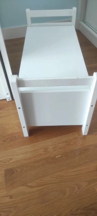 Baúl zapatero de madera blanco