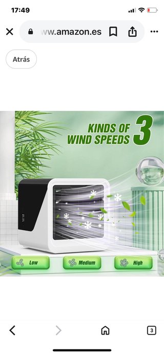 Ventilador Portátil Frío 500ml Nuevo