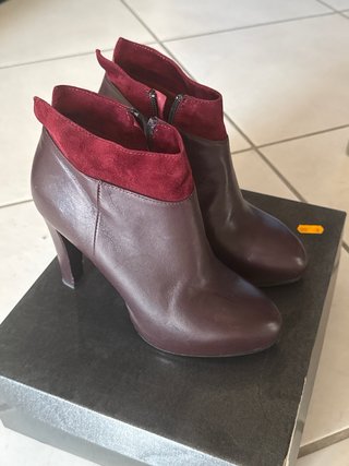 Stivaletti tacco borgogna tg 36