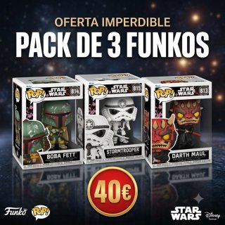 Pack 3 Funkos Star Wars