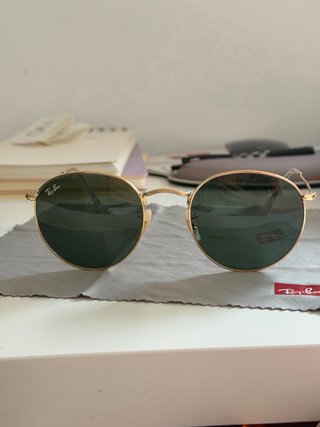 Gafas de Sol Ray-Ban Redondas Doradas