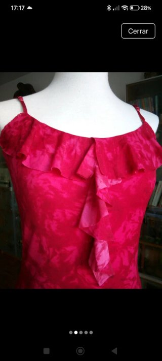 Camiseta tirantes mujer volantes rojo ❤️