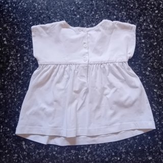 Maglietta bambina bianco con fiocchi rosa