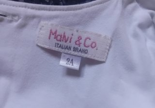 Maglietta bambina bianco con fiocchi rosa