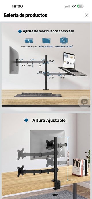 Soporte Monitor y Portátil BONTEC Ajustable