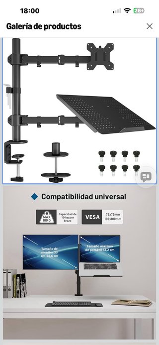 Soporte Monitor y Portátil BONTEC Ajustable