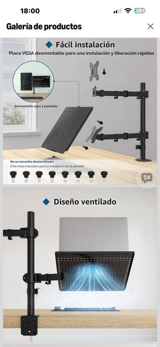 Soporte Monitor y Portátil BONTEC Ajustable