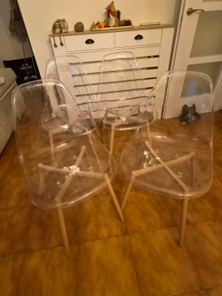 Pack 4 Sillas Comedor Transparentes