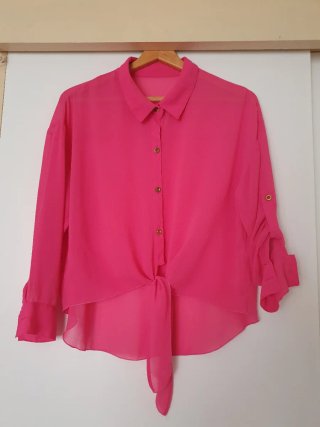 Lote 4 camisas mujer estampadas y lisas