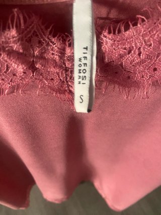 Tiffosi Camiseta Tirantes Rosa Encaje Mujer