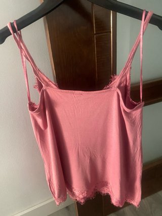 Tiffosi Camiseta Tirantes Rosa Encaje Mujer