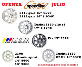 Llantas Speedline y GTZ Oferta Julio