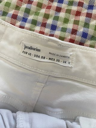 Falda vaquera blanca Stradivarius